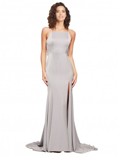 Sleeveless Low Back A-Line High Neck Formal Evening Gown / Prom Dress / Bridesmaid Dress Maidstone