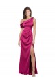 Sleeveless Fuchsia A-Line One Shoulder Bridesmaid Dress / Evening Dress Maidstone