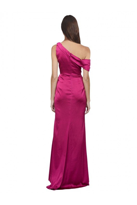 Sleeveless Fuchsia A-Line One Shoulder Bridesmaid Dress / Evening Dress Maidstone