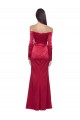 Long Sleeves Dark Red Sheath Sweetheart Formal Evening Gown / Prom Dress / Bridesmaid Dress Maidstone