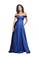 Sleeveless Royal Blue A-Line Off the Shoulder Formal Evening Gown / Prom Dress / Bridesmaid Dress Maidstone
