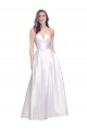 Sleeveless White Low Back A-Line Strapless Formal Evening Gown / Prom Dress / Bridesmaid Dress Maidstone