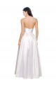 Sleeveless White Low Back A-Line Strapless Formal Evening Gown / Prom Dress / Bridesmaid Dress Maidstone