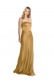 Sleeveless Gold A-Line Strapless Formal Evening Gown / Prom Dress / Bridesmaid Dress Maidstone