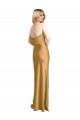 Sleeveless Gold A-Line Strapless Formal Evening Gown / Prom Dress / Bridesmaid Dress Maidstone