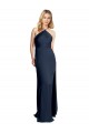 Sleeveless Dark Navy Criss Cross Open Back A-Line Halter Neck Formal Evening Gown / Prom Dress / Bridesmaid Dress Maidstone