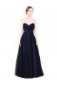 Sleeveless Dark Navy A-Line Sweetheart Bridesmaid Dress / Evening Dress Maidstone