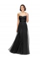 Sleeveless Black A-Line Tulle Sweetheart Bridesmaid Gown Maidstone