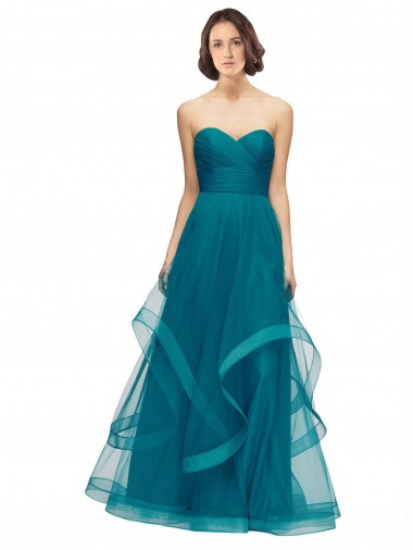 Sleeveless Turquoise A-Line Sweetheart Bridesmaid Dress Maidstone