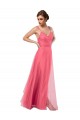 Sleeveless Watermelon V-Back A-Line Spaghetti Straps Bridesmaid Dress Maidstone