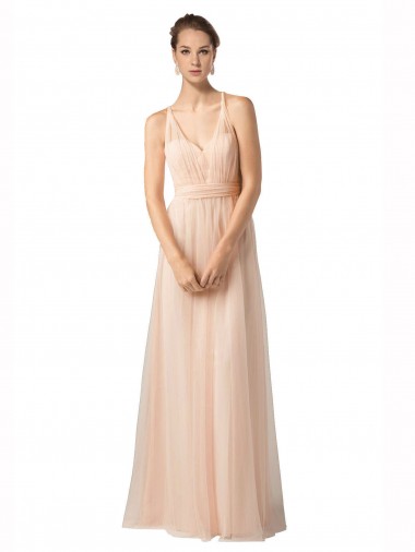 Sleeveless Nude A-Line Sweetheart Bridesmaid Dress / Evening Dress Maidstone