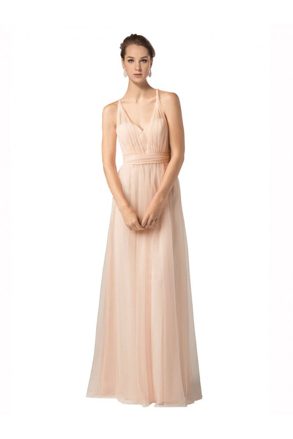 Sleeveless Nude A-Line Sweetheart Bridesmaid Dress / Evening Dress Maidstone