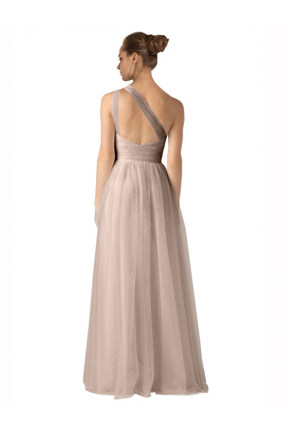 Sleeveless Nude Keyhole Back A-Line Spaghetti Straps Formal Dress / Bridesmaid Dress Maidstone
