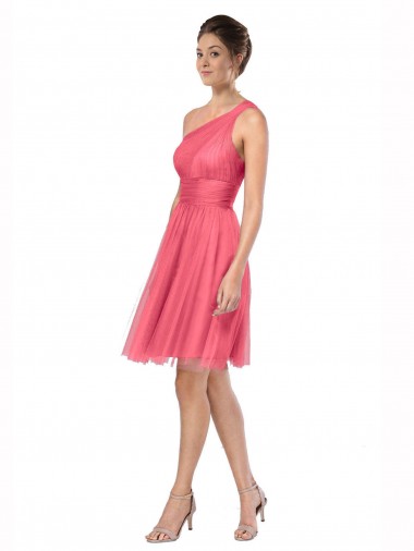 Sleeveless Watermelon A-Line One Shoulder Bridesmaid Dress Maidstone