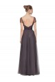 Cap Sleeves Pewter A-Line Sweetheart Bridesmaid Dress Maidstone