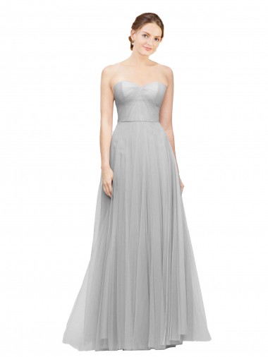 Sleeveless Silver A-Line Sweetheart Bridesmaid Dress Maidstone