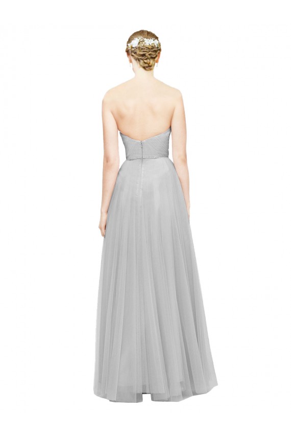 Sleeveless Silver A-Line Sweetheart Bridesmaid Dress Maidstone