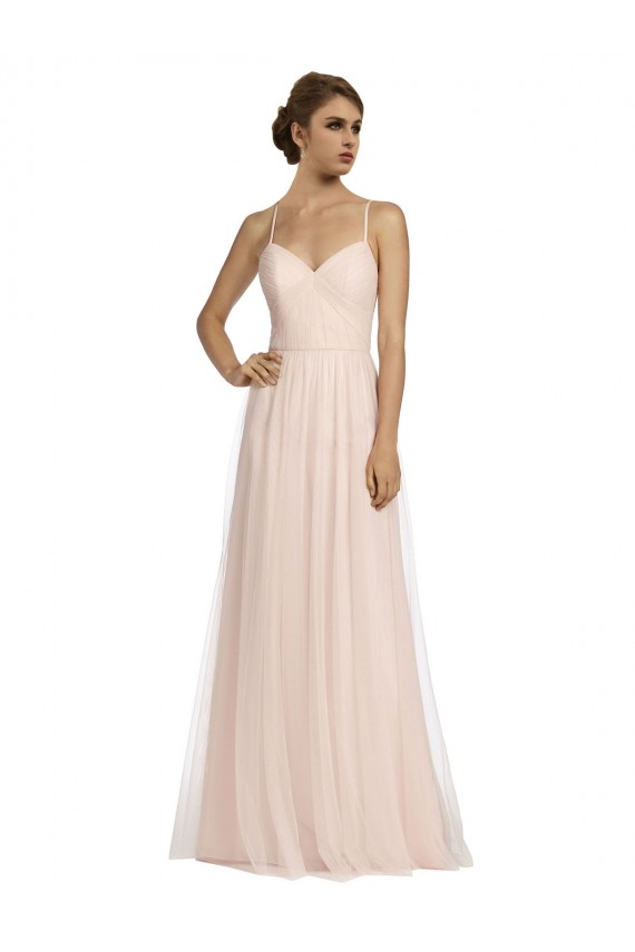 Sleeveless Pink A-Line Spaghetti Straps Bridesmaid Dress Maidstone