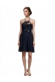 Sleeveless Black A-Line Halter Neck Bridesmaid Gown Maidstone
