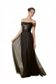 Sleeveless Black A-Line Off the Shoulder Bridesmaid Dress Maidstone