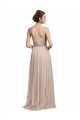 Sleeveless Nude A-Line Halter Neck Bridesmaid Dress Maidstone