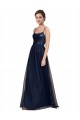 Sleeveless Dark Navy A-Line Spaghetti Straps Bridesmaid Dress Maidstone