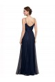 Sleeveless Dark Navy A-Line Spaghetti Straps Bridesmaid Dress Maidstone