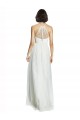 Sleeveless White A-Line Halter Neck Bridesmaid Dress Maidstone