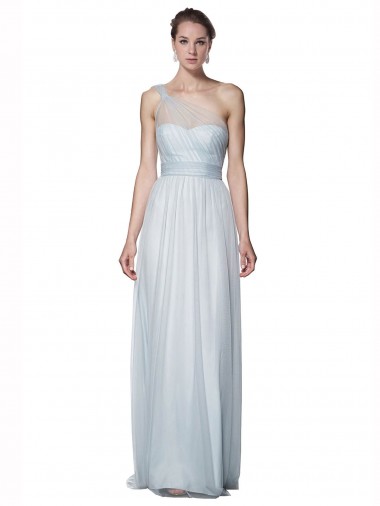Sleeveless Mist A-Line One Shoulder Bridesmaid Dress Maidstone
