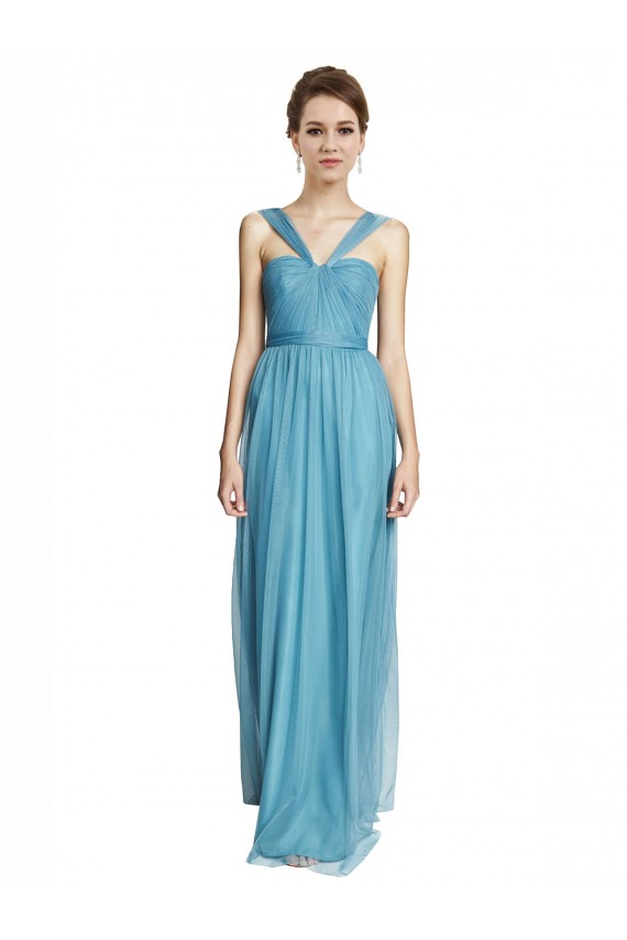 Sleeveless Sky Blue A-Line Spaghetti Straps Bridesmaid Dress Maidstone