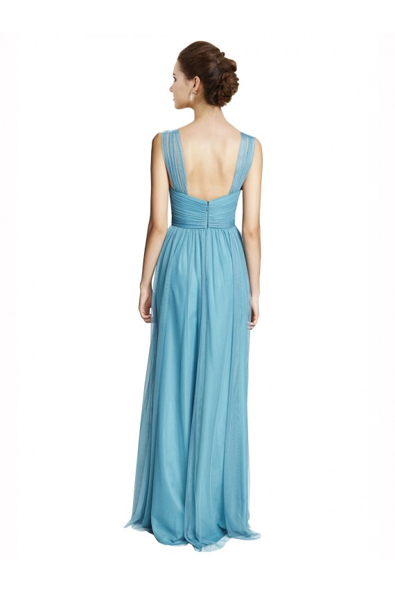 Sleeveless Sky Blue A-Line Spaghetti Straps Bridesmaid Dress Maidstone