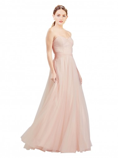 Sleeveless Pink Open Back A-Line Sweetheart Semi Formal Dress / Bridesmaid Dress Maidstone