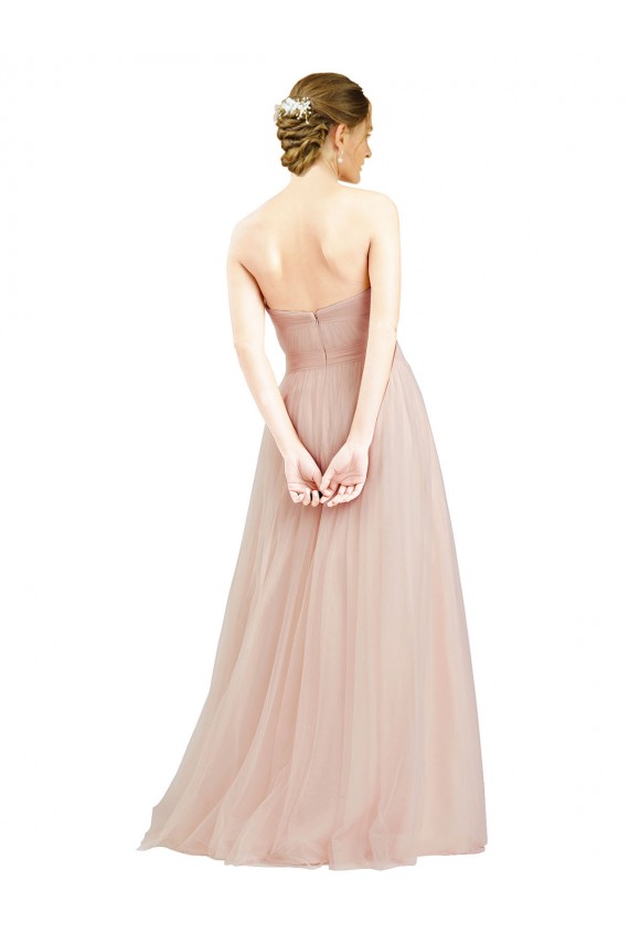 Sleeveless Pink Open Back A-Line Sweetheart Semi Formal Dress / Bridesmaid Dress Maidstone
