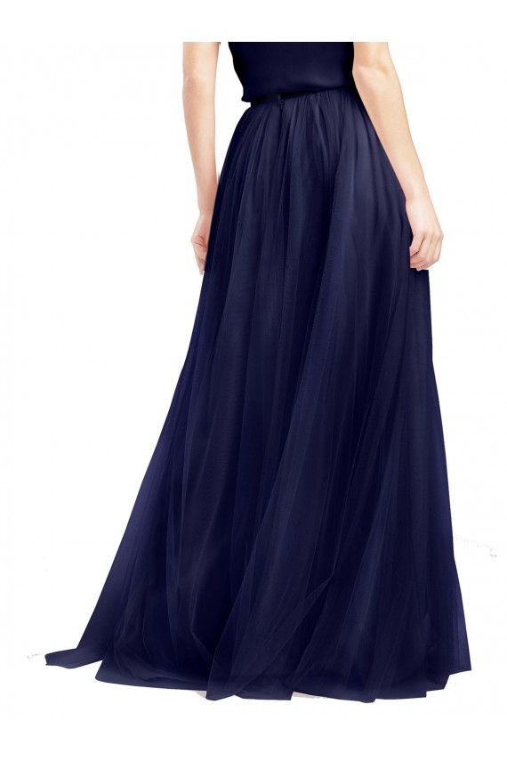 Sleeveless Navy Blue A-Line Halter Neck Semi Formal Evening Dress / Bridesmaid Dress Maidstone
