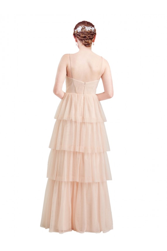 Sleeveless Pink A-Line V-Neck Semi Formal Evening Dress / Bridesmaid Dress Maidstone