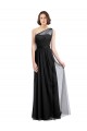 Sleeveless Black A-Line Tulle One Shoulder Bridesmaid Dress Maidstone