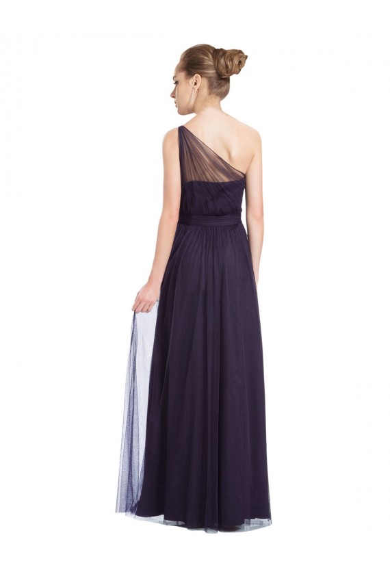 Sleeveless Black A-Line Tulle One Shoulder Bridesmaid Dress Maidstone