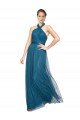 Sleeveless Teal Green Open Back A-Line Halter Neck Bridesmaid Dress Maidstone