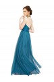 Sleeveless Teal Green Open Back A-Line Halter Neck Bridesmaid Dress Maidstone