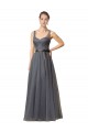 Sleeveless Slate Grey V-Back A-Line Sweetheart Formal Dress / Bridesmaid Dress Maidstone