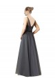 Sleeveless Slate Grey V-Back A-Line Sweetheart Formal Dress / Bridesmaid Dress Maidstone