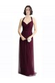 Sleeveless Red Open Back A-Line Halter Neck Bridesmaid Dress / Evening Dress Maidstone