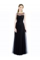 Sleeveless Black Low Back A-Line Bateau Neck Bridesmaid Dress Maidstone