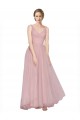 Sleeveless Pink V-Back A-Line V-Neck Bridesmaid Dress Maidstone