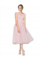 Sleeveless Pink V-Back A-Line Tulle V-Neck Bridesmaid Dress Maidstone