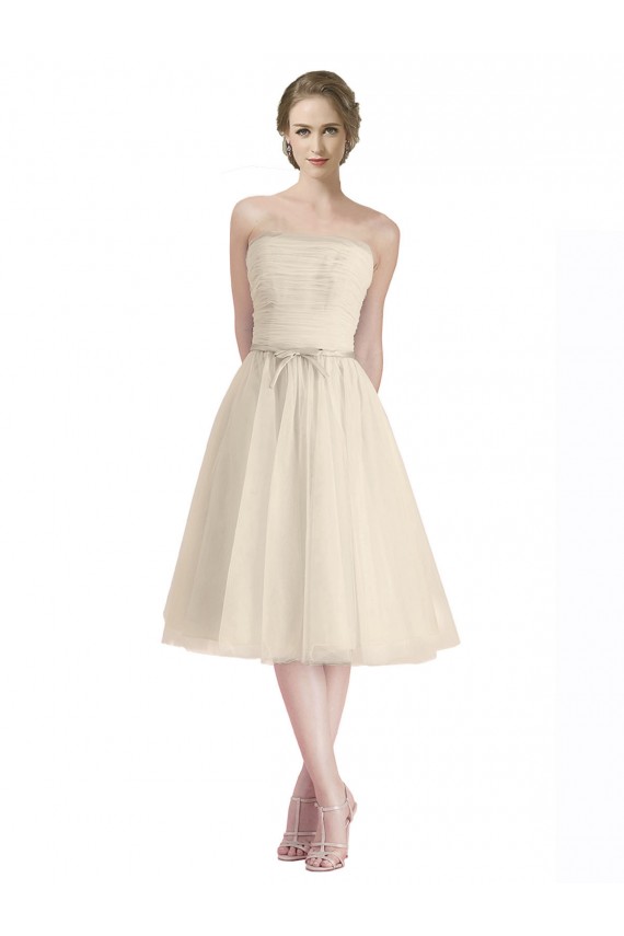 Sleeveless A-Line Strapless Bridesmaid Dress Maidstone