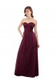 Sleeveless Burgundy Low Back A-Line Sweetheart Bridesmaid Dress Maidstone
