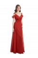 Cold Shoulder Red Low Back A-Line Sweetheart Formal Dress / Bridesmaid Dress Maidstone