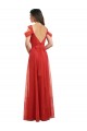Cold Shoulder Red Low Back A-Line Sweetheart Formal Dress / Bridesmaid Dress Maidstone