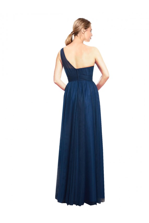 Sleeveless Black A-Line One Shoulder Bridesmaid Dress / Evening Dress Maidstone